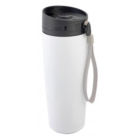 Double-walled travel mug EARLY MORNING, white Double-walled travel mug EARLY MORNING, white