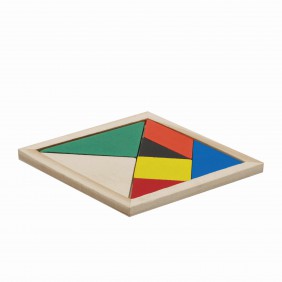 Wooden puzzle TANGRAM BASE, coloured Wooden puzzle TANGRAM BASE, coloured