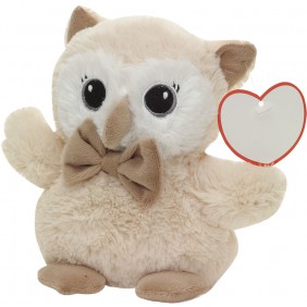 Plush owl HELGA, beige Plush owl HELGA, beige