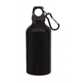 Aluminium drinking bottle TRANSIT, black Aluminium drinking bottle TRANSIT, black