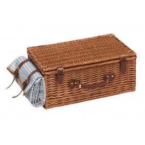 Picnic basket MADISON PARK for 4 people, beige, blue, brown Picnic basket MADISON PARK for 4 people, beige, blue, brown