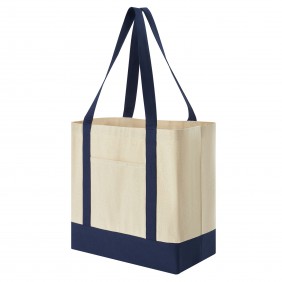 Tote bag canvas "Wardha" beige/d.blue Tote bag canvas "Wardha" beige/d.blue