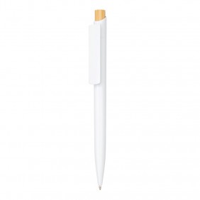 RABS ball pen w/bamboo pusher BAPU, wht RABS ball pen w/bamboo pusher BAPU, wht