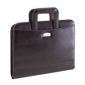 Portfolio NOBLESSE RING in DIN A4 format with zip, black Portfolio NOBLESSE RING in DIN A4 format with zip, black