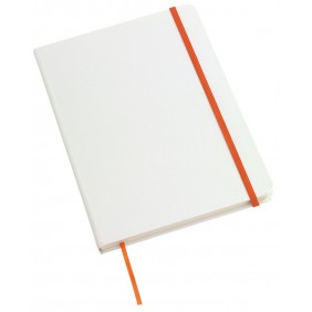 Notebook AUTHOR in DIN A5 size, orange, white Notebook AUTHOR in DIN A5 size, orange, white