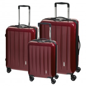 Trolley-set "London 2.0" 3-pcs, red Trolley-set "London 2.0" 3-pcs, red